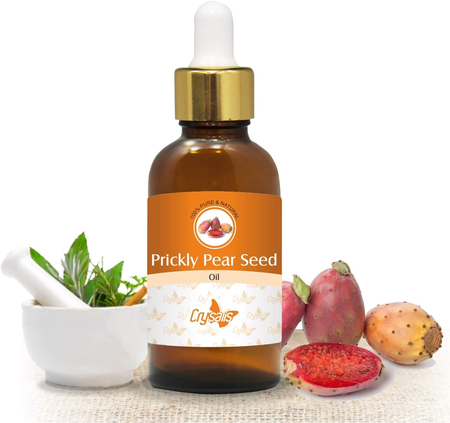 Crysalis Prickly Pear Seed Oil With Dropper 100% Natural Pure Undiluted Uncut Essential 30Ml
