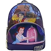 Loungefly Beauty and the beast Scene Triple Pocket Double Strap Shoulder Bag
