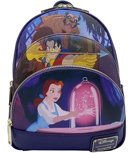 Loungefly Disney Beauty and the Beast Ballroom Scene Womens Double Strap Shoulder Bag Purse, One Size, Multi : Clothing, Shoes & Jewelry