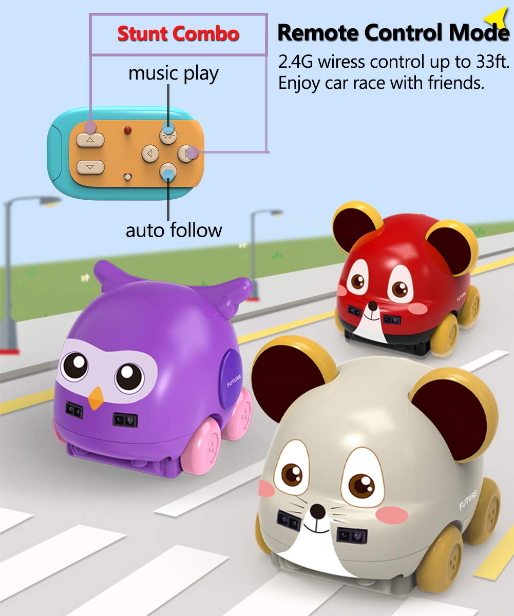 POWERbeast Toddler Toy Cars with Hand Control,Auto Follow,Obstacle Avoidance,Remote Control Car for Boys and Girls Toy,Ideal Gifts for Toddlers,Baby,Children