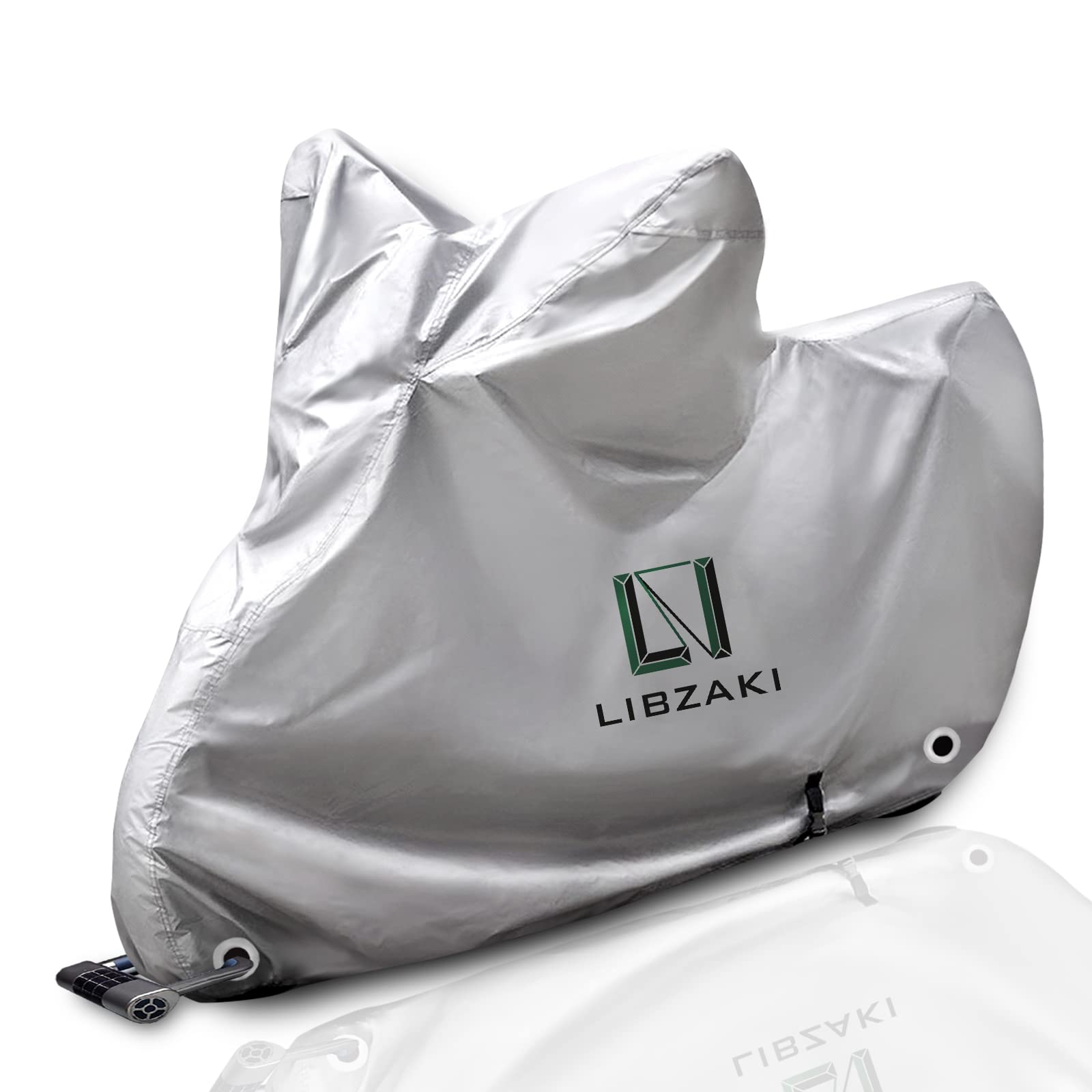 LIBZAKI バイクカバー 厚手M-Lサイズ 209 cmまで対応 バイク用車体カバー 収納袋付き（銀）商品画像