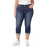 WallFlower Luscious Curvy Flirty Cropped Jeans for Women, Sizes 0 - 24 | 23.5" Inseam, High-Rise Waist, Insta Stretch Denim, Juniors, Trendy, Stretchy, Gap-Free, Flattering Fit, Cropped Length