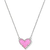 Kendra Scott Ari Heart Adjustable Length Pendant Necklace for Women, Fashion Jewelry