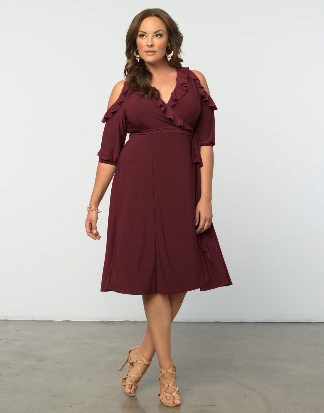Kiyonna Women's Plus Size Barcelona Wrap Dress