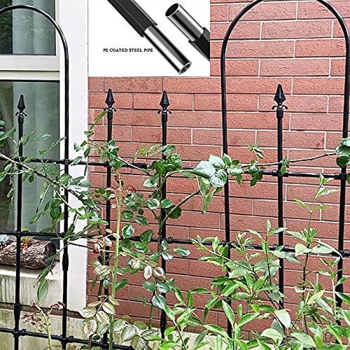 PLHMS Gitterspalier Rankhilfe Metall, wetterfestes Metallspalier 210x140cm, Rankgitter für Kletterpflanzen, Spalier… – Bild 6