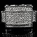 925 Silver Band Micropave CZ AAA Crystal Ring