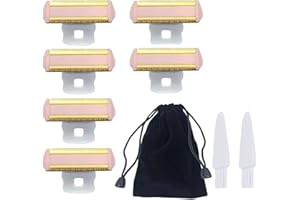 INVODA 6PCS Shaver Replacement Heads Compatible with Perfect Finishing Touch Flawless Body Rechargeable Ladies Shaver Blades (Shaver Head 6PCS + Velvet Bag + 2 Brushes)