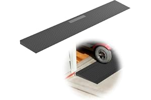 KOLOTOOL 1" Rise Threshold Ramp for Doorways, 35.5" Wide Rubber Ramp for Wheelchairs, Walkers & Scooters, Cut-to-Fit Angled Entry Mat Ramp for Safer Home Access for Seniors & Kids
