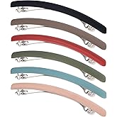 Pndeyo 6pcs French Barrette Hair Clips for Women, No Slip Flat Hair Clip Hair Pins Claw Clasps Hair Styling Accessories for Short Medium Long Thin Fine Hair