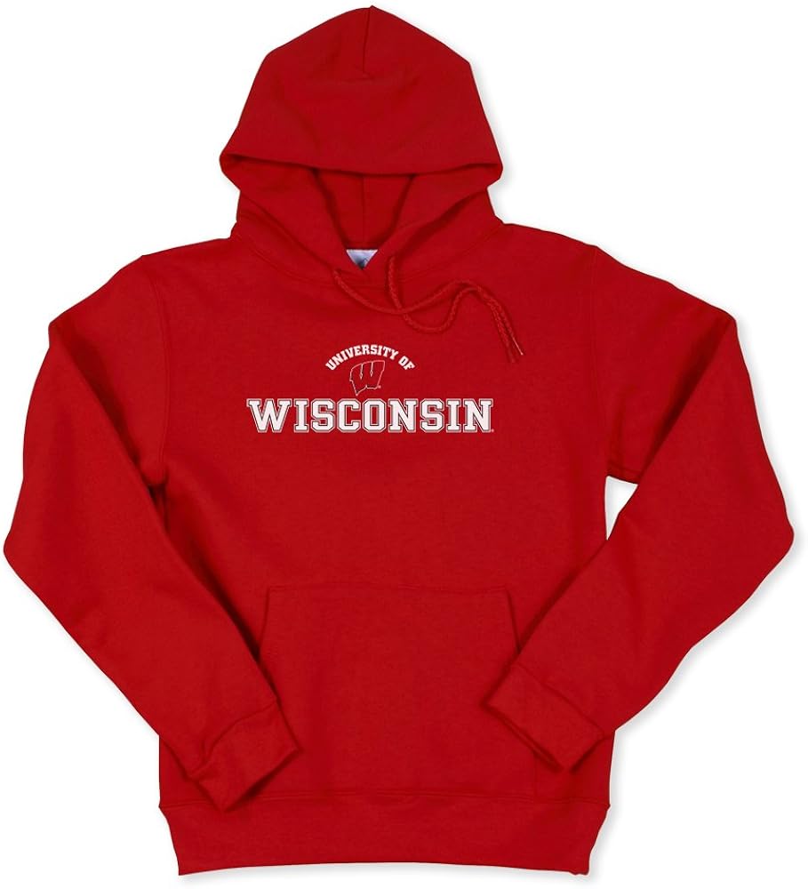 NCAA Wisconsin Badgers Women's Hoodie, Medium, Red Sports Fan Sweatshirts Clothing