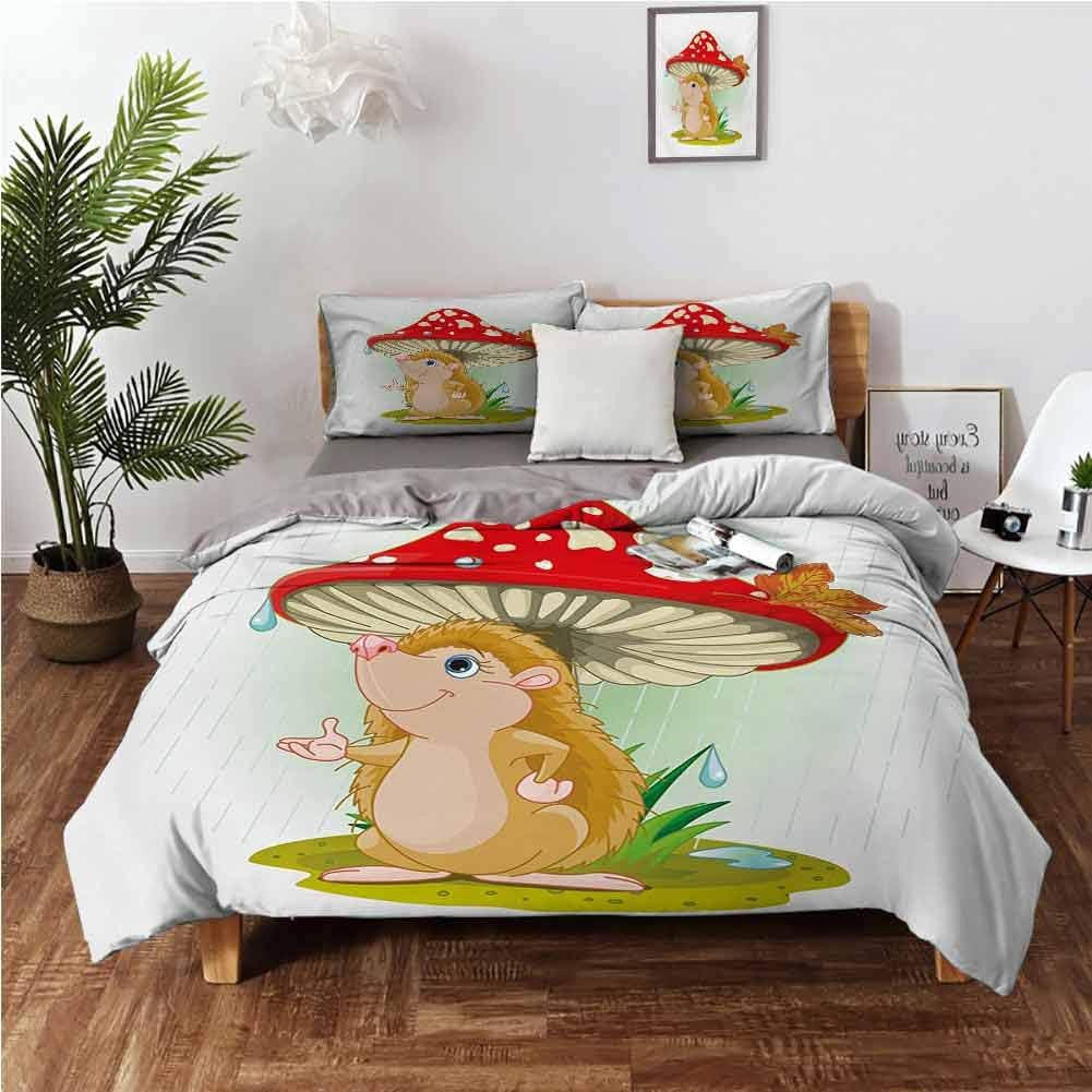 Anyangeight Hedgehog Comforter Bedding Cover 3 Piece