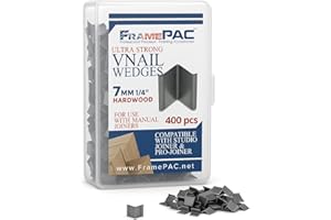 FramePac V Nails for Picture Framing - Ultra Strong - 7mm (1/4 inch) Vnail Wedges for Joining Picture Frame Corners - Hardwoo