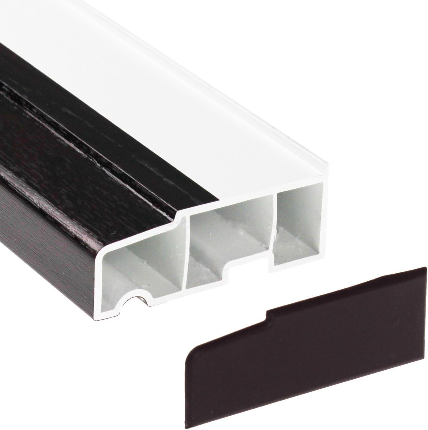 85mm x 1.35m Grey UPVC Plastic External Stub Window Sill with 2 End