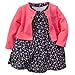 Carter's Baby Girls' 2 Piece Floral Dress Set (12 Months, Navy/Pink)