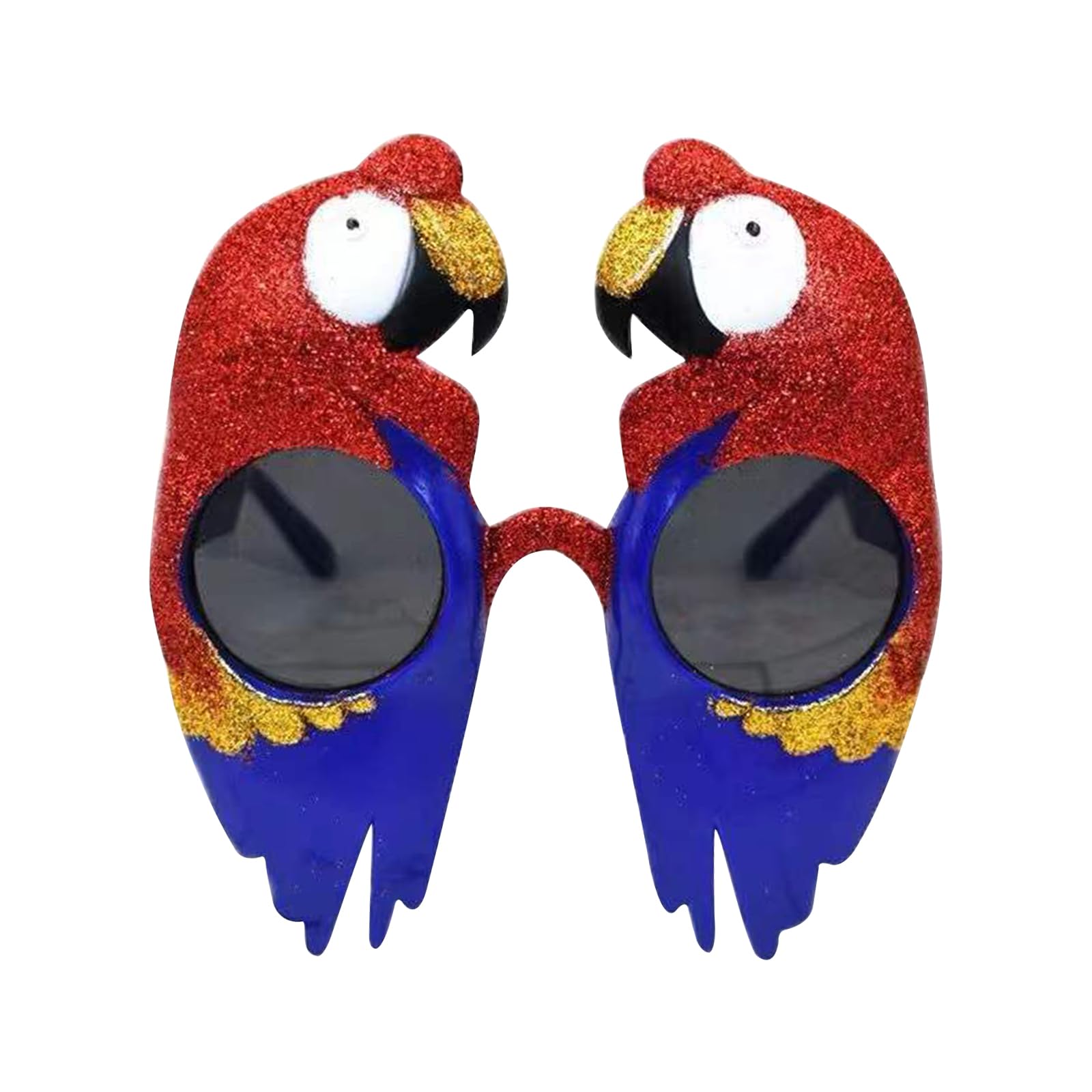 Gukasxi Parrot Glasses Luau Party Sunglasses Tropical Funny Hawaiian Glasses Novelty Beach Sunglasses for Adults Kids Summer Party