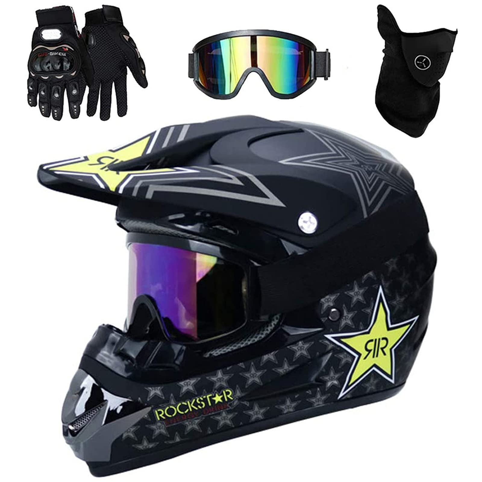 Mua UIGJIOG Fullface Helm MTB,Black Motocross Helm Kinder Für Mountainbike ATV BMX Downhill Offroad,Für Motorrad Crossbike Off Road Enduro Sport Jugend Motorrad Fahrrad Helm,XL(58~59cm) trên Amazon Đức chính hãng 2026