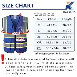 Kazsaifo Reflective Safety Vest for Men Women with