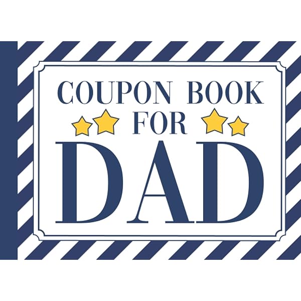 Dad Coupon Book From Daughter 30 Prefilled Fillable DIY Blank IOU Gift