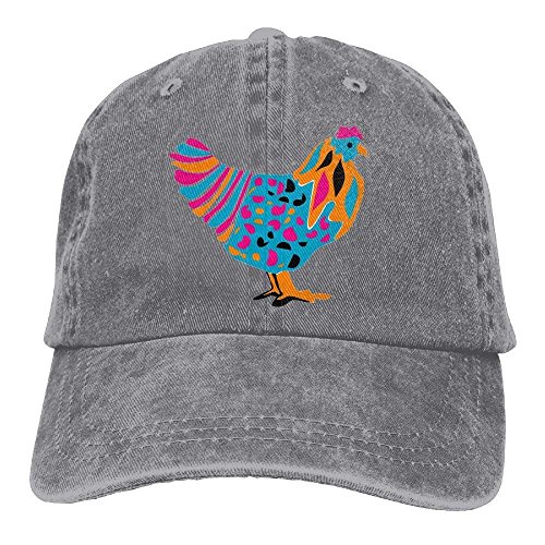 Dissao Kkajjhd Funky Bright Chicken Adult Orts Adjustable Baseball Cap Cowboy Hat.