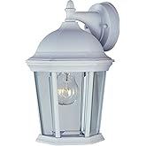Maxim Cast-One Light Outdoor Wall Mount in Early American Style-8 Inches Wide by 12 inches high-White Finish