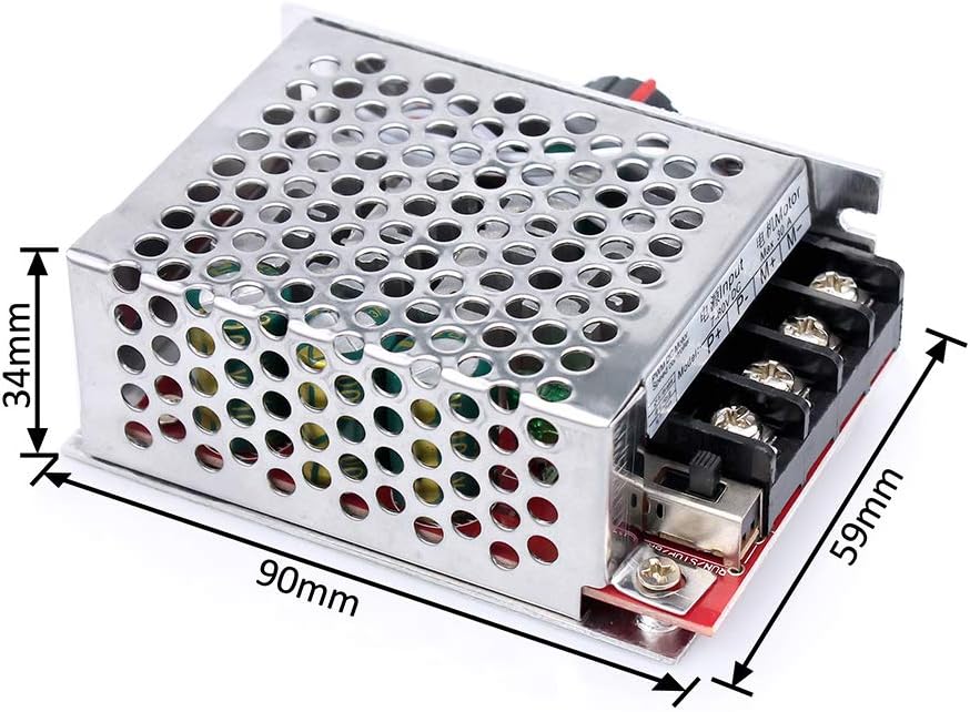 KeeYees 7-70V 30A PWM DC Motor Speed Controller Switch Control 12V 24V 36V 48V with 30 Amp Fuse - - 