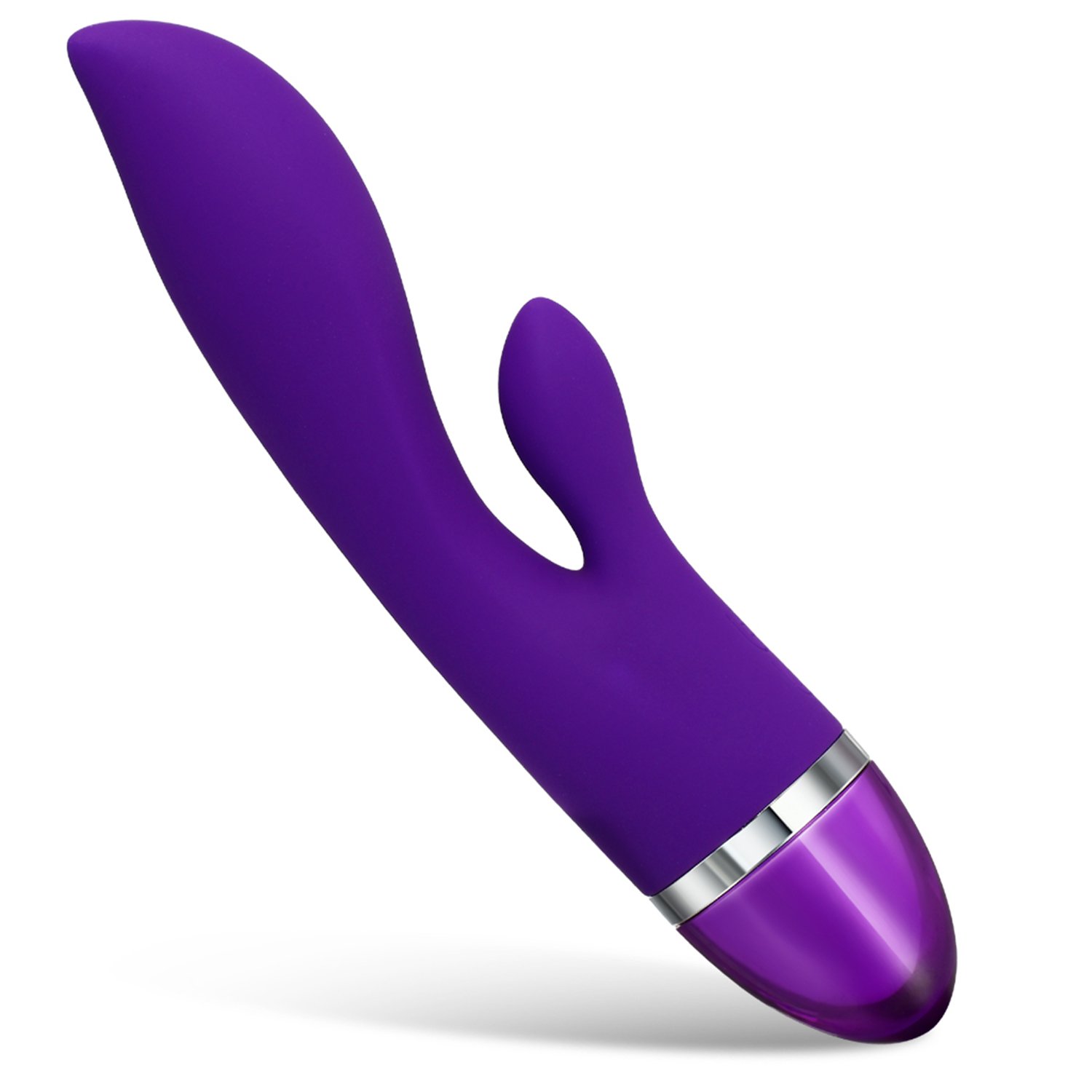 APRIL 14TH Vibrating G-spot Vibrator - Vagina and Clitoris Stimulation Rabbit Massager - Cordless Rechargeable Massager For Women - Waterproof & Silicone - Quiet Yet Powerful - Purple