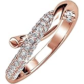 VIFE 18K Gold Plated Rings for Women CZ cubic zirconia Twisted Rope Wedding Ring for Women Stacking Promise Rings