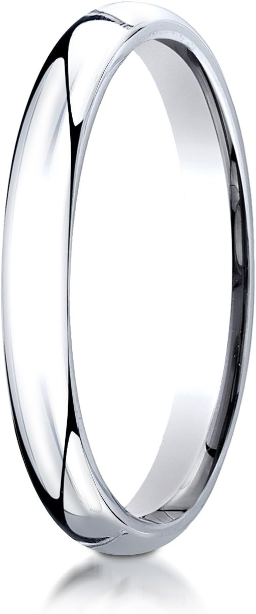 Men's Platinum 3mm Slim Profile Comfort Fit Wedding Band Ring