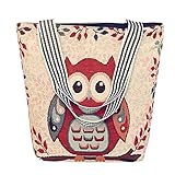 Women Shoulder Bags, Hmlai 2018 New Embroidered Cartoon Owl Tote Bags Shoulder Bag Handbags Ladies Satchel Tote Bags (#6342A)
