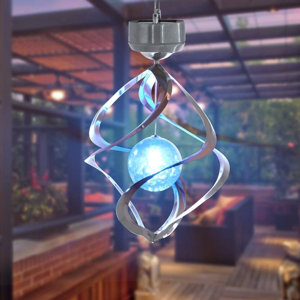 TOPINCN Led Color Changing Solar Hanging Light Waterproof Wind Chimes Light Lamp Outdoor Decoration Large Capacity 1.2V / 600Mah