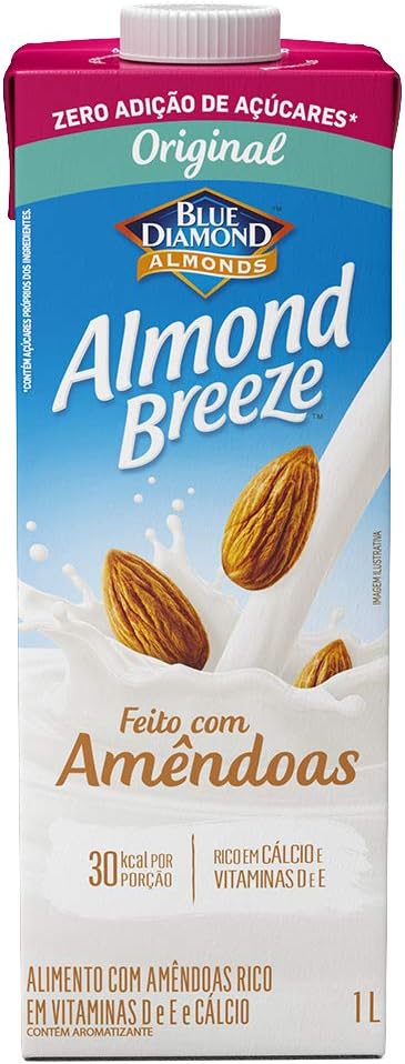 Alimento com Amêndoas Original Zero Açúcar Almond Breeze 1L 