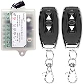 fushionsea DC 8V 12V 24V 36V Motor Remote Switch for Linear Actuator, 433Mhz 10A Motor Forward Reverse Relay Switch（Momentary Mode）
