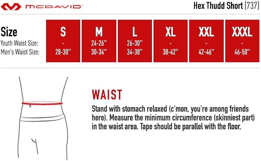 McDavid Hex Integrated Football Girdle Shorts w/ Built in Hex Pads, Adult & Youth sizes : Clothing