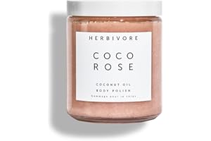HERBIVORE Coco Rose Coconut Oil Body Polish | Exfoliating Body Scrub with Shea Butter | Smooths & Softens Skin, Plant-Based, Vegan, for All Skin Types