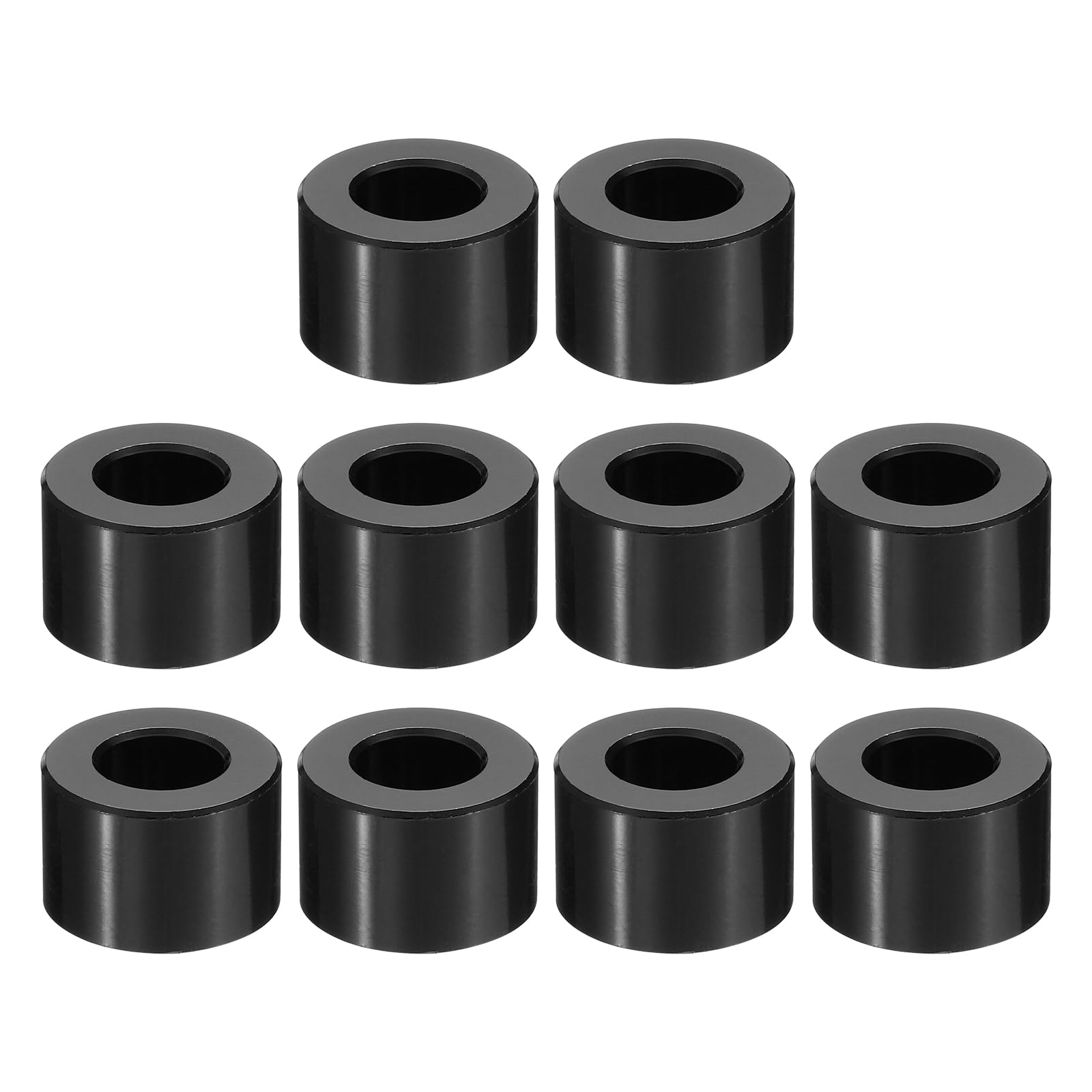 PATIKIL M10 Aluminum Spacers, 10 Pcs Metal Spacer Aluminum M10 x 3/4" OD x 7/16" L Aluminum Spacer Screw Standoff Round for 3/8" or M10 Screw Bolts