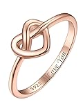 ChicSilver Rose Gold Ring Minimalist Promise Ring