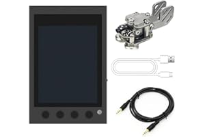 HAMGEEK HAMCUBE Mini Morse Code Trainer Kit CW Trainer with Stainless Steel Morse Code Paddle Key 3.5MM Audio Cable 4.9FT for Telegraph Practice