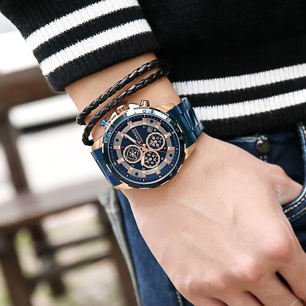 curren watches blue dial