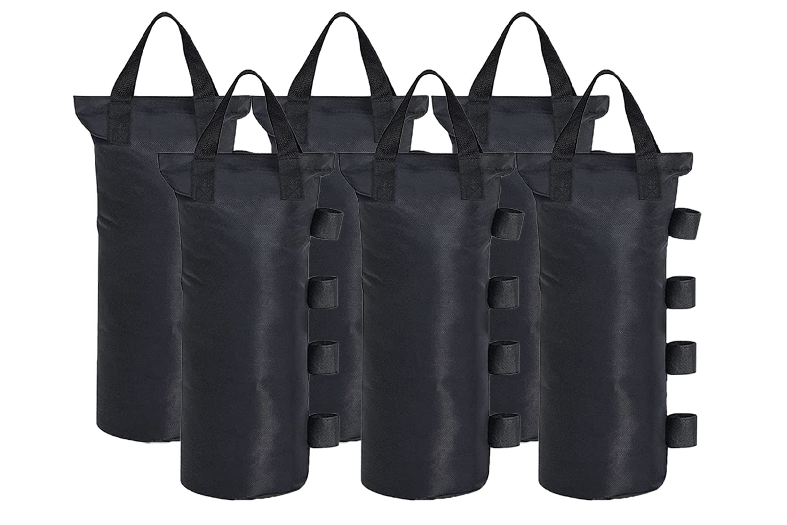 Dongawin gazebo Weights Bag Leg Weights for Pop up Canopy Tent, Patio Umbrella, Outdoor Furniture. (6Oversized, Black)