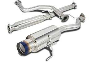 DNA MOTORING CBE-HC922-BT Cat Back Exhaust System [Compatible with 92-00 Honda Civic Coupe/Sedan / 96-00 Civic DX/LX]