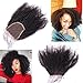 Nicewig 100% Raw Remy Virgin Mongolian 4b 4c Afro Kinky Curly Human Hair Lace Closure with baby hair 4
