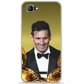Onozo Carcasa TPU Gel Suave Wiko Kite Design Messi el balón de Oro ...