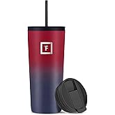 IRON °FLASK Classic Tumbler - Vacuum Insulated Stainless Steel Water Bottle, Double Walled, Drinking Cup, Insulated Travel Mug (Dark Rainbow, 24 oz Solid Lid)