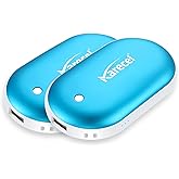 Karecel Hand Warmers Rechargeable 2 Pack, 10400mAh Double-Sided Heat Electric Handwarmers Powerbank, 4-inch Full-Surface Heat, Portable Camping Hand Warmers, Men Gifts for Christmas, Winter Essentials
