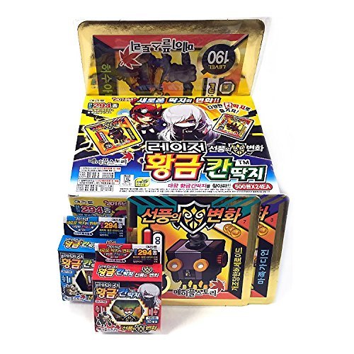 Maple Story Gold Ddakji Pasteboard Game with Bonus Cards : 24 Packs x 1 Case Set