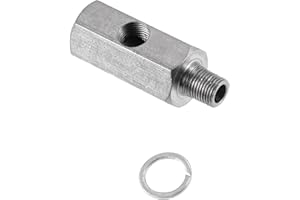 REPAIROCK 1/8" NPT Oil Pressure Sensor Tee Adapter 1/8 NPT Female to 1/8 NPT Male with 1/8 NPT Gauge Port Supply Feed Line Ga