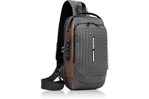 SQJTF Sling Bag for Men Crossbody Bag Men Mens Crossbody Bag Shoulder Bag for Men Pu Leather Anti-Theft Bag for Men