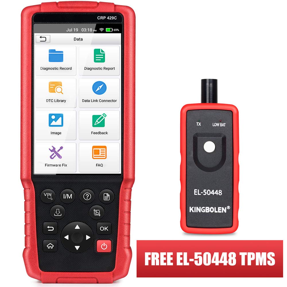 LAUNCH CRP429C OBD2 Diagnostic Scan Tool ENG/TCM/ABS/SRS with Oil Lamp  Reset,ABS Bleeding,EPB,DPF Regeneration,IMMO,Injector Coding,BMS,TPMS  Reset,SAS.