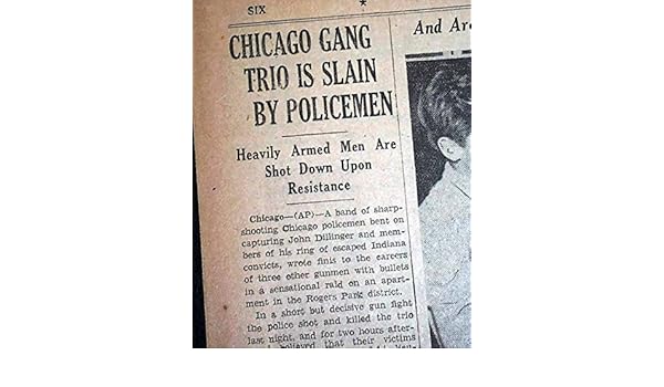 Amazon Com John Dillinger Police Raid Chicago Hideout Shootout