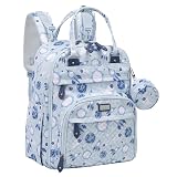 BabbleRoo Diaper Bag Backpack - Baby Essentials Travel Tote - Multi Function Water Resistant Diaper Bag, Travel Essentials Baby Bag with Changing Pad, Stroller Straps & Pacifier Case - Unisex, Cosmic